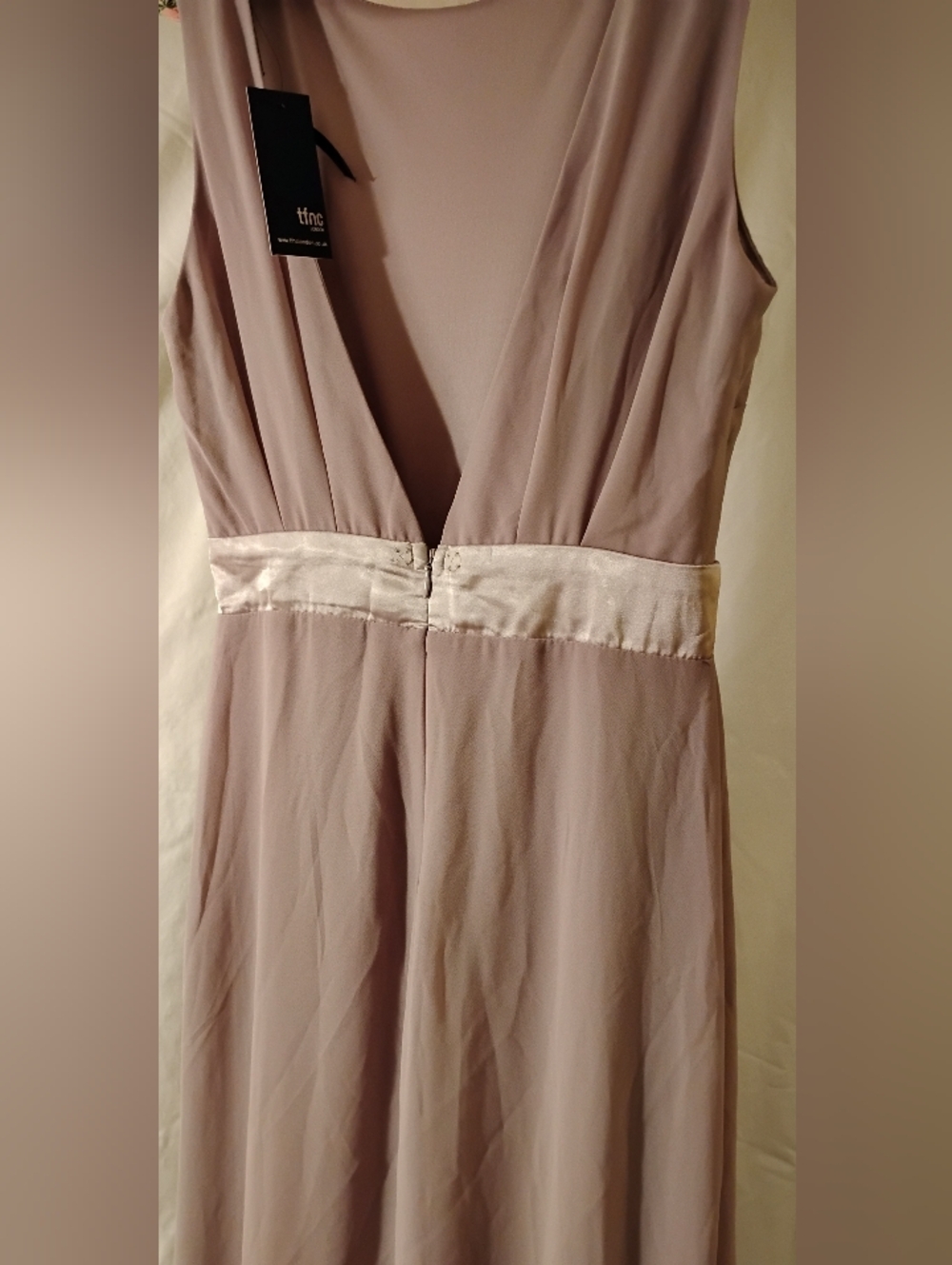 tfnc London Gorgeous Rich Champagne Maxi Dress Size 10 (Normal US 6) Formal Nwt